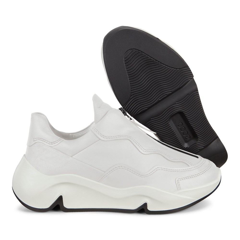 Tenis Mujer - ECCO Chunky Zippered - Blancos - YHV874621